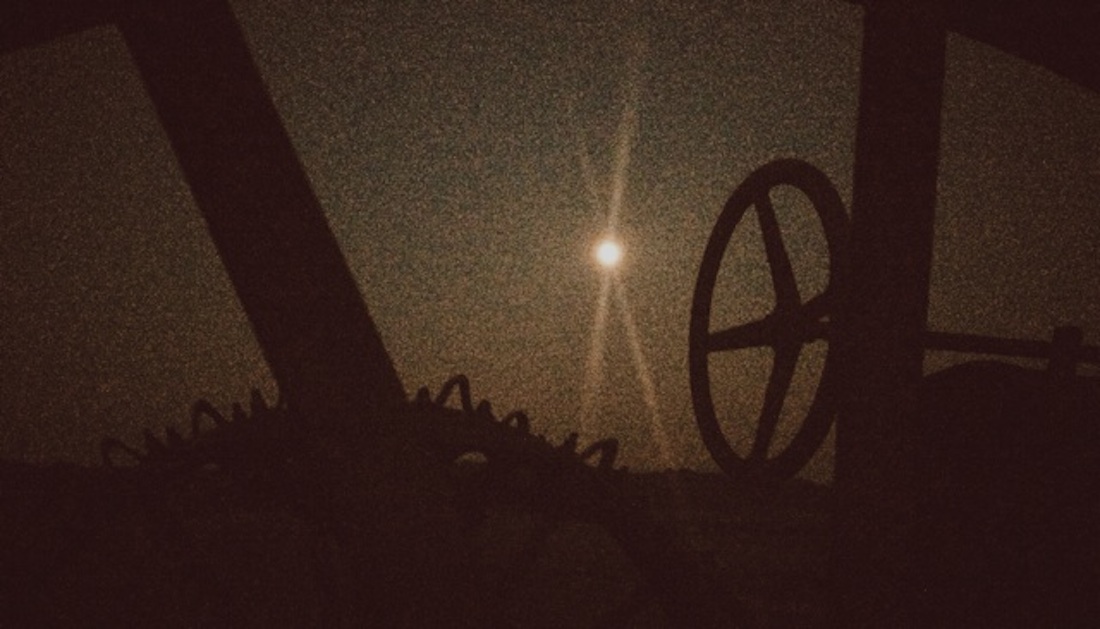 I walked past an antique tractor after dark...